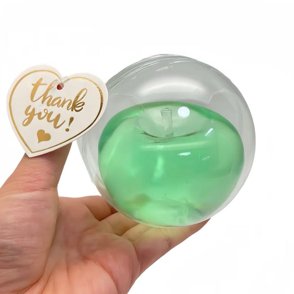 Transparent Candy Apple Squishy Stress Toy – Crystal Clear Slow Rising Squeeze Fidget | Soft Sensory Desk Toy