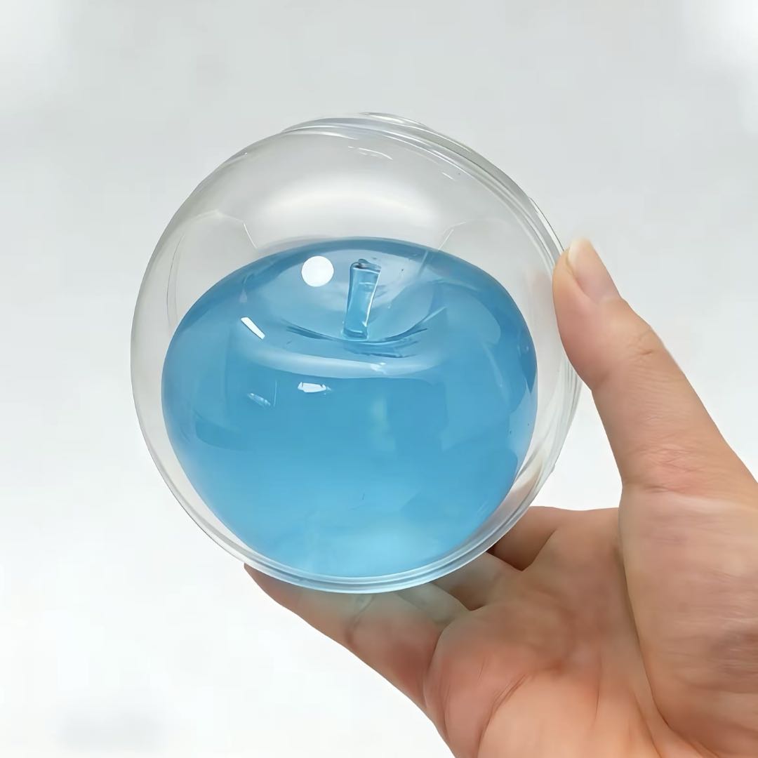 Transparent Candy Apple Squishy Stress Toy – Crystal Clear Slow Rising Squeeze Fidget | Soft Sensory Desk Toy