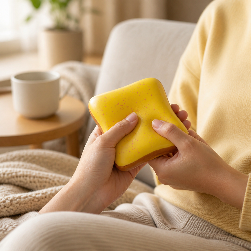 Slow-Rising Butter Toast Squishy – Squeeze, Relax & Enjoy!