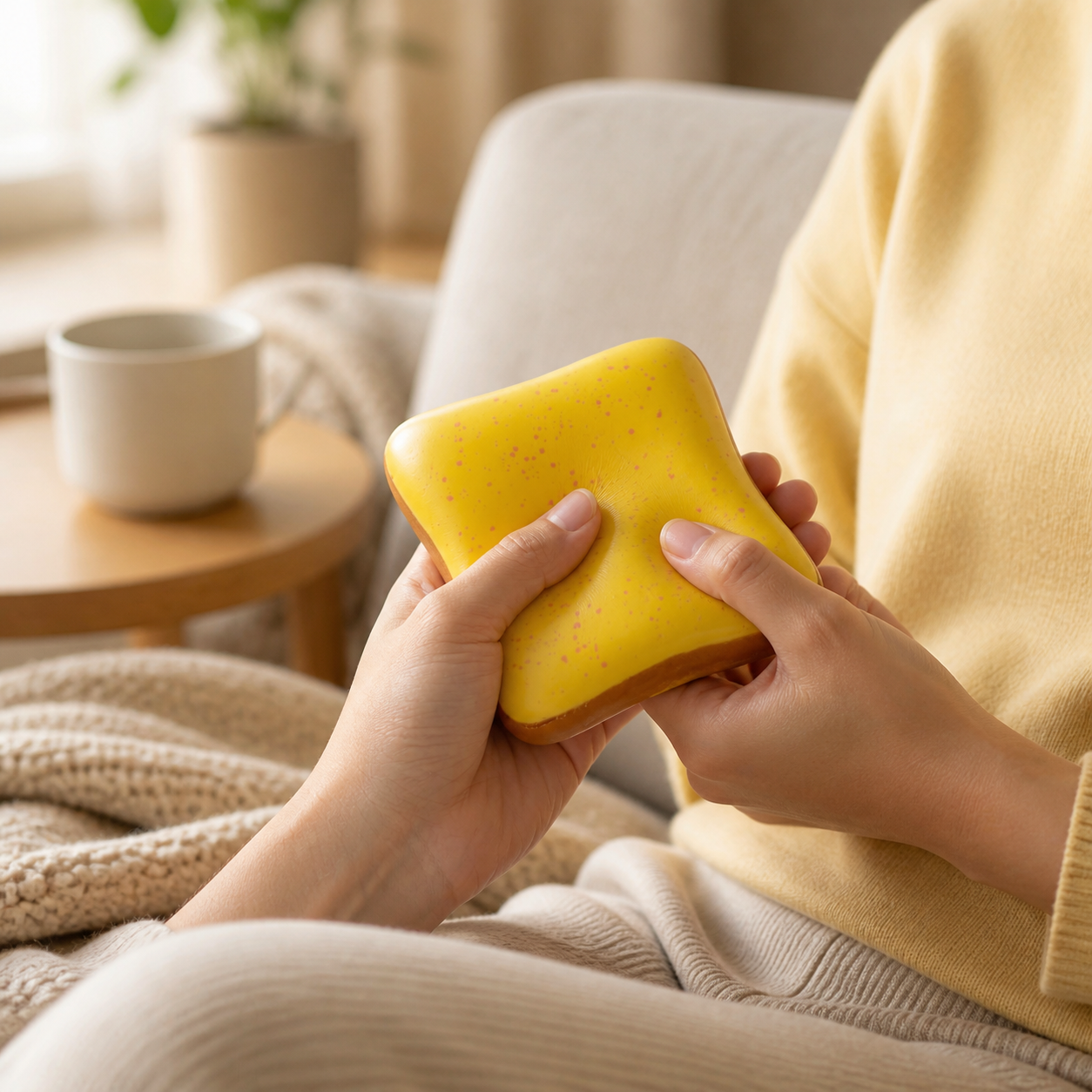 Slow-Rising Butter Toast Squishy – Squeeze, Relax & Enjoy!