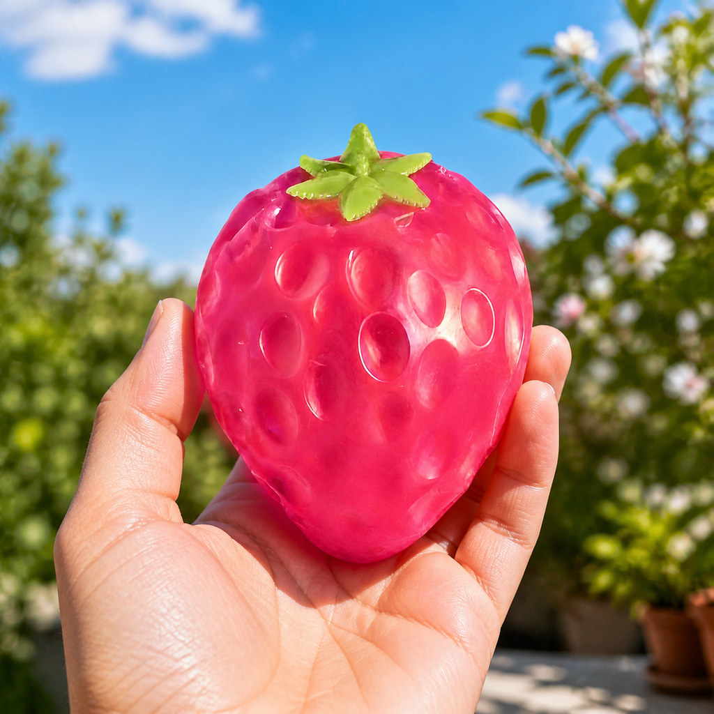 Sunshine Magic Giant Color-Changing Strawberry Squishy