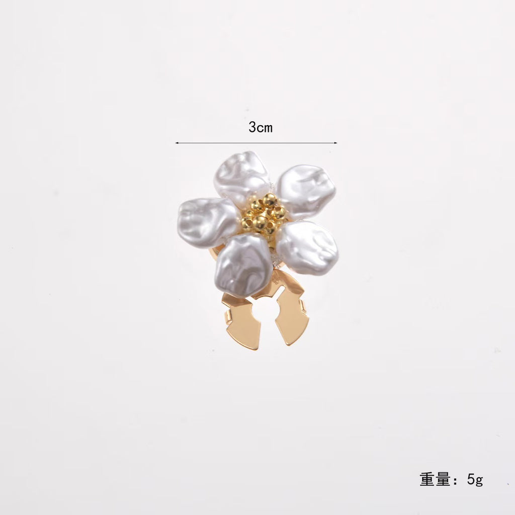 Decorative Flower Cufflinks Clip Rhinestone Men Women Casual Clothing Decoration Cuffs