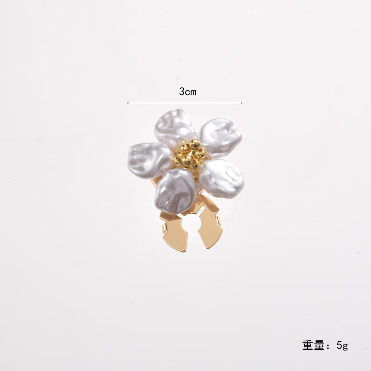 Decorative Flower Cufflinks Clip Rhinestone Men Women Casual Clothing Decoration Cuffs