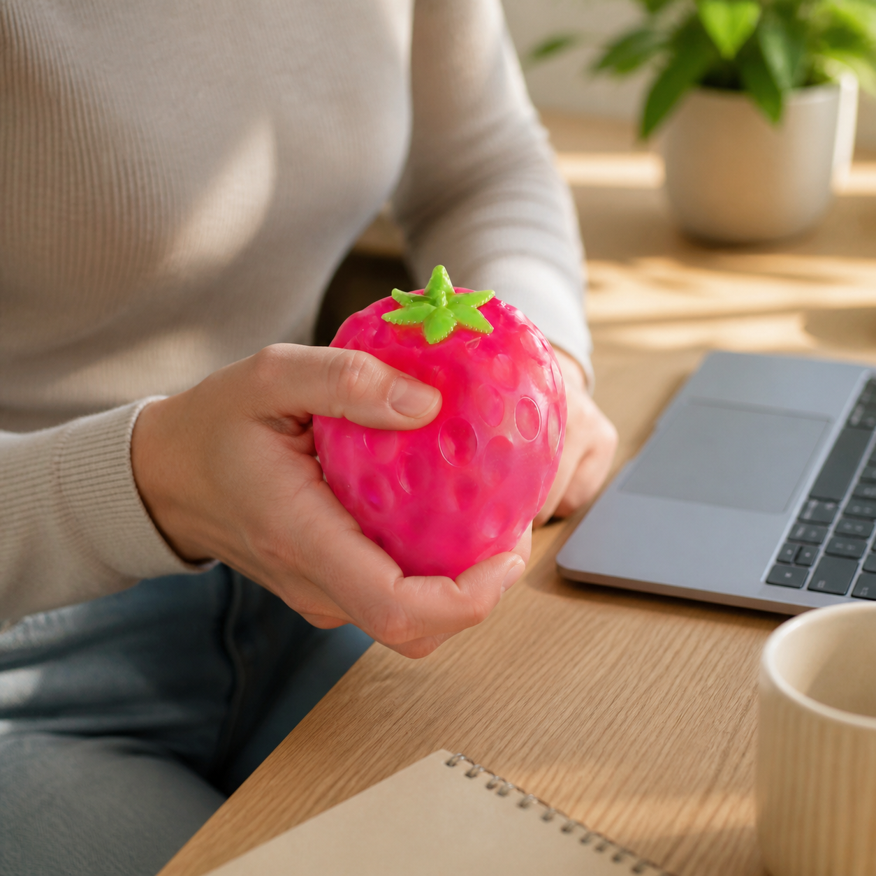 Sunshine Magic Giant Color-Changing Strawberry Squishy