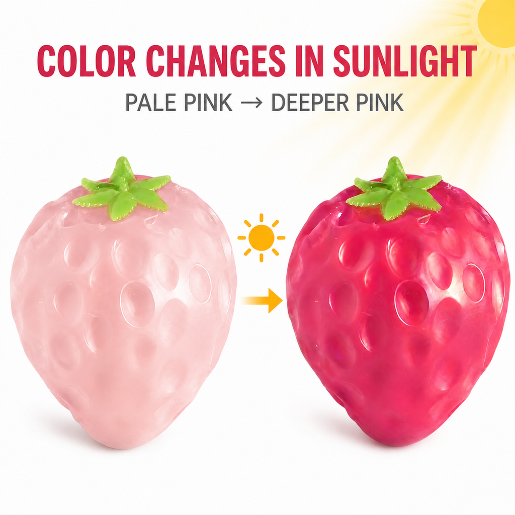 Sunshine Magic Giant Color-Changing Strawberry Squishy