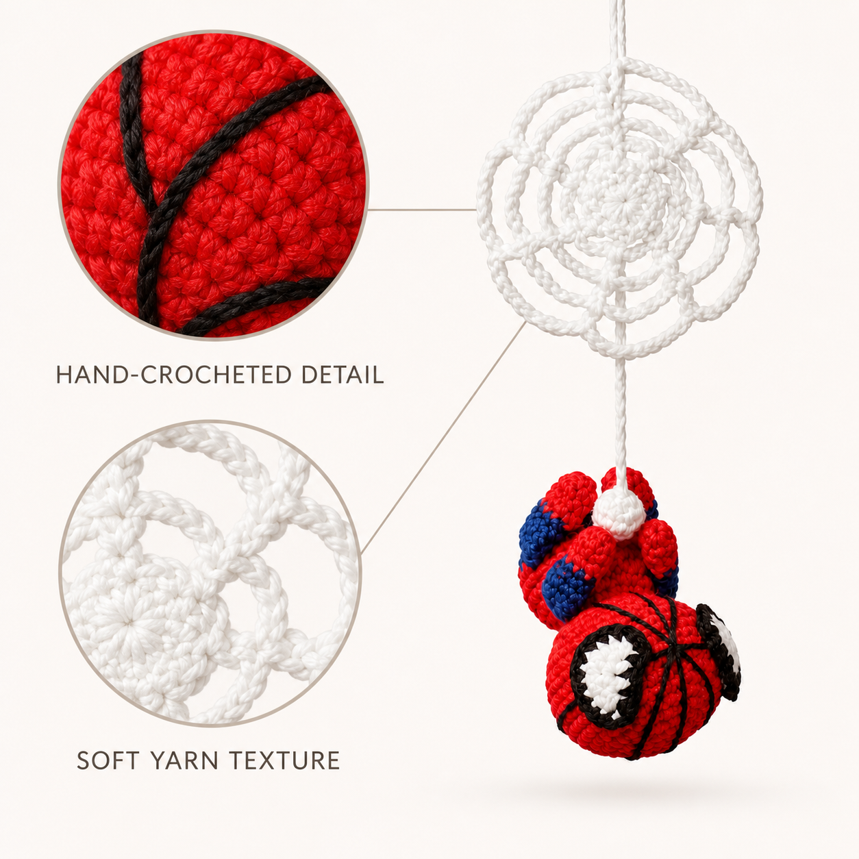 Handmade Crochet Spider Charm – A Playful Touch for Every Journey