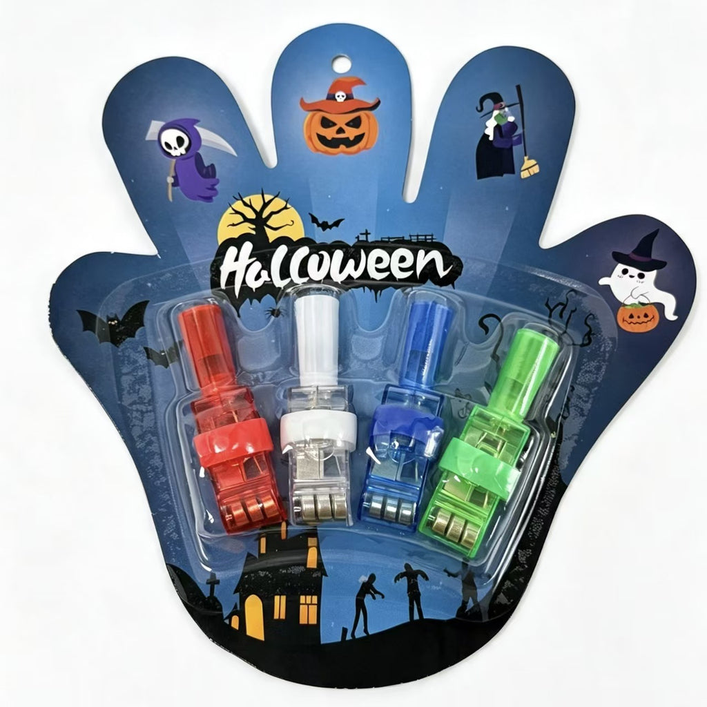 Halloween LED Finger Lights for Kids – 6/9/12 Set Flashing Finger Beam Lights for Trick or Treat, Party Favors & Classroom Rewards