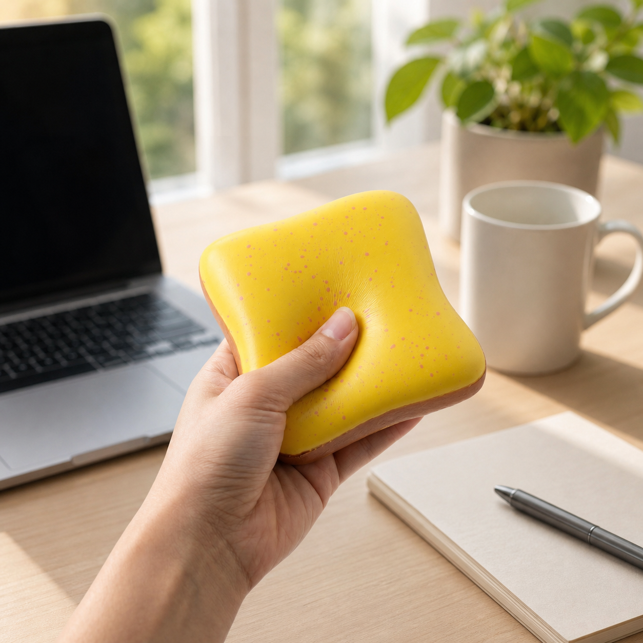 Slow-Rising Butter Toast Squishy – Squeeze, Relax & Enjoy!