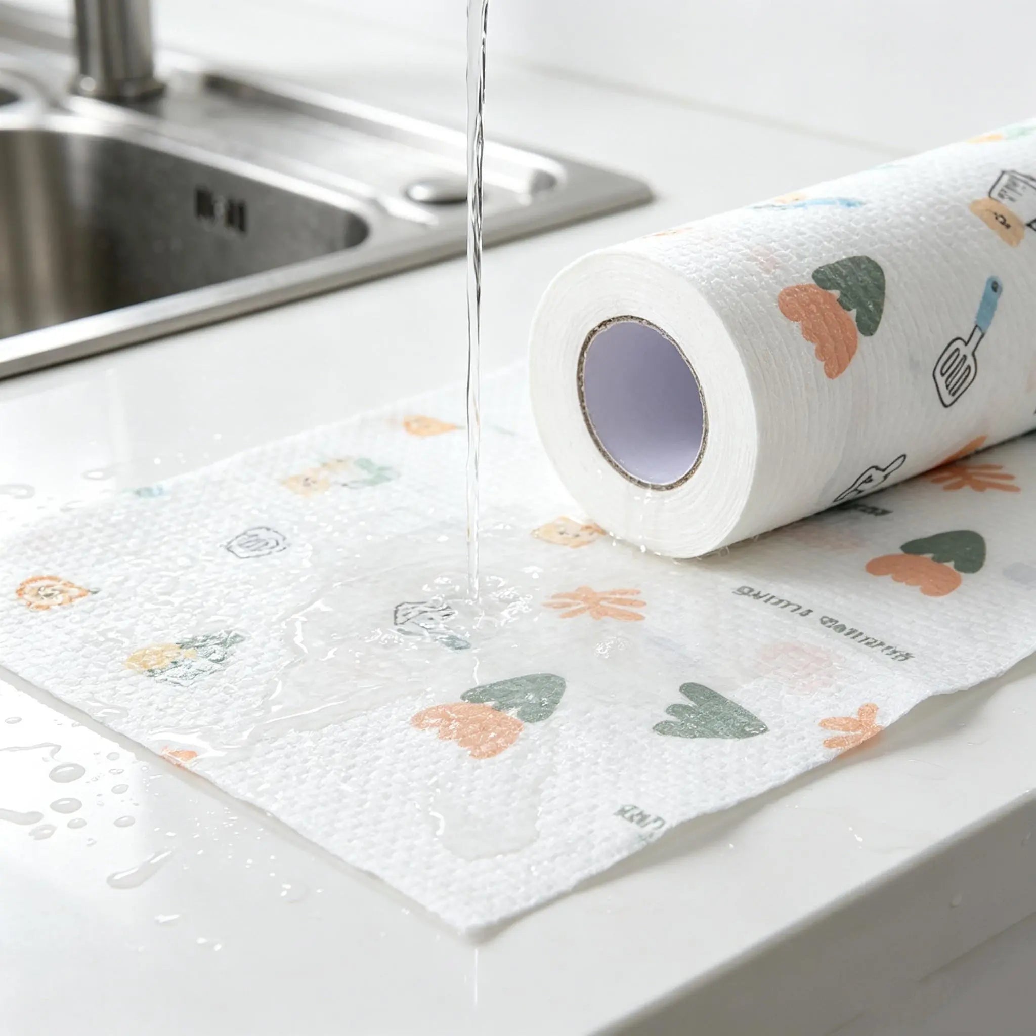 50-Piece Reusable Cleaning Cloth Roll – Washable Kitchen Towels & Multi-Purpose Wipes