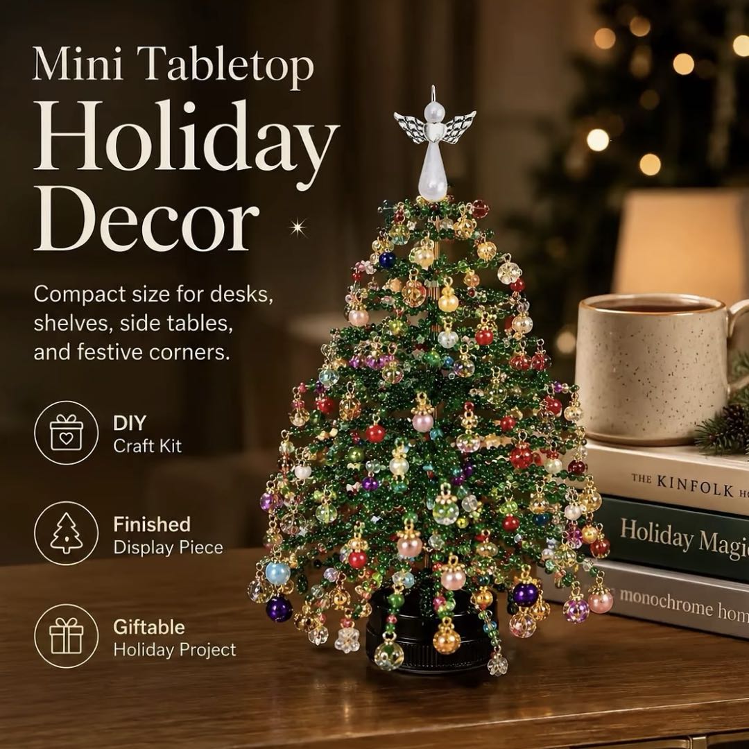 Create Your Own Christmas Magic | DIY Beaded Christmas Tree Craft Kit 🎄✨