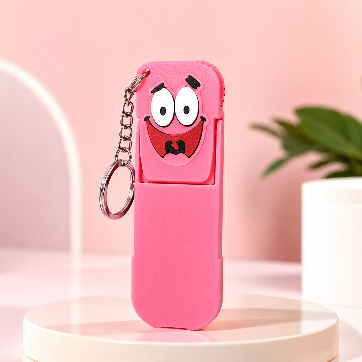 3D-Printed Sponge & Starfish Keychain Phone Stand (3pcs)
