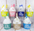Baby Shower Gift Set, Baby Blanket Cupcake, Newborn Gift, Gender Reveal Party Favor
